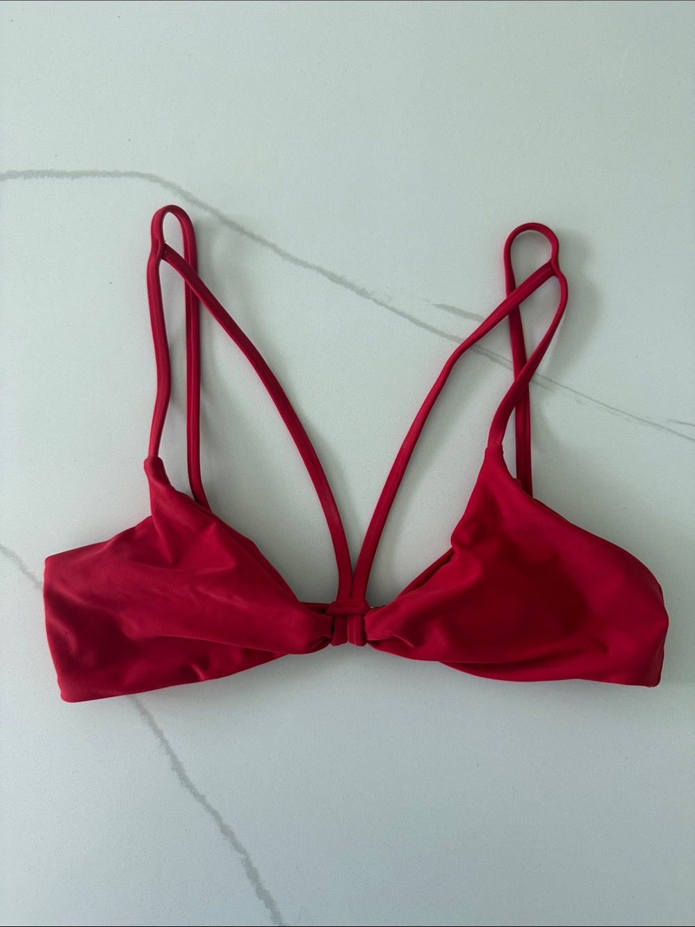 Lovers + Friends red bikini top
